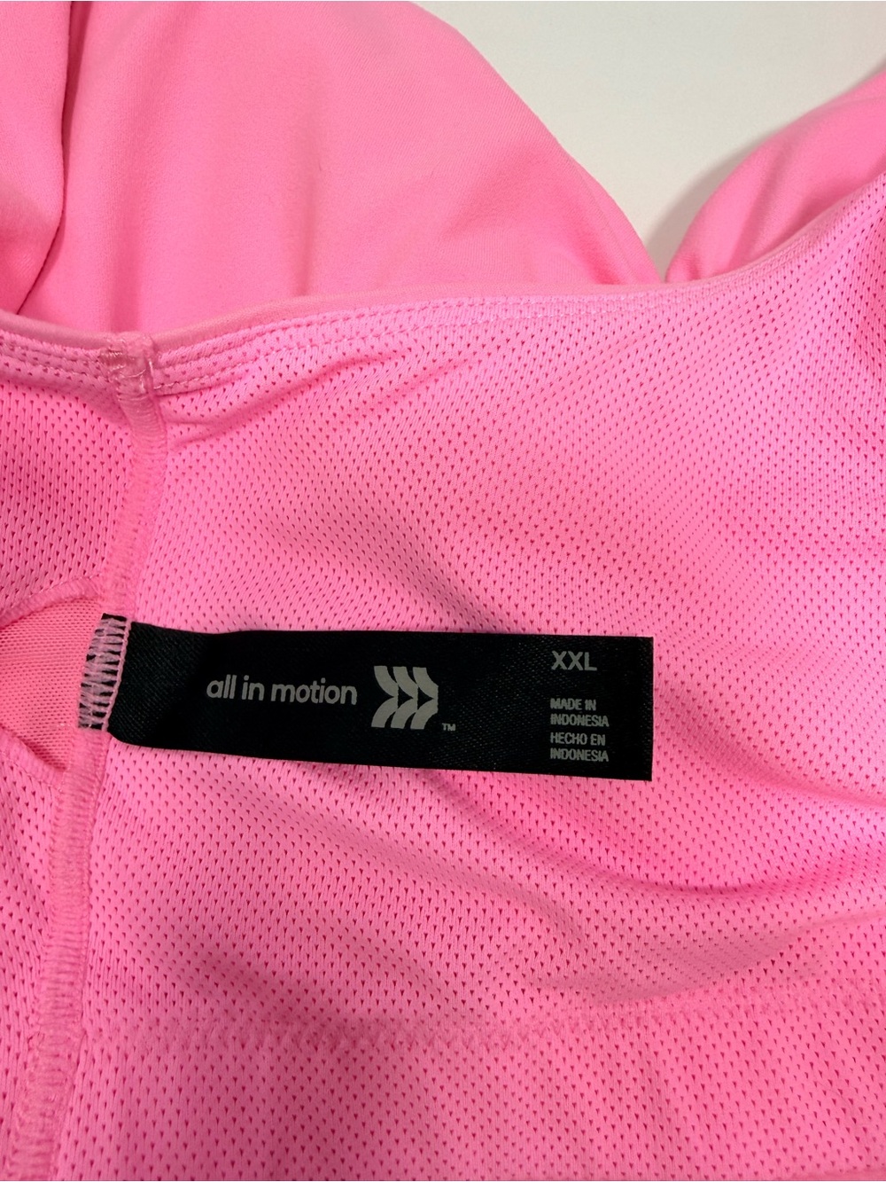 All in Motion Pink Spaghetti Strap Workout Jog Sports Bra XXL - Picture 5 of 6